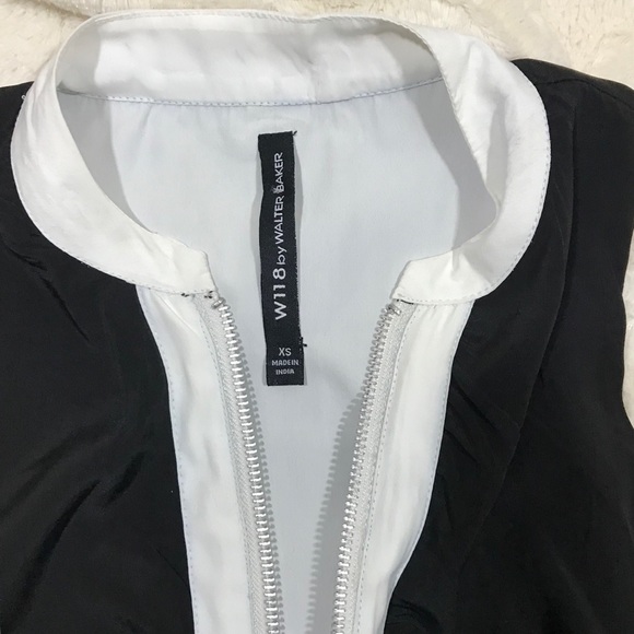 W118 Black Zip Front Frederick Dress - Picture 6 of 8